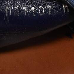 Louis Vuitton Blue Python Lock It Flat Slides Size 42