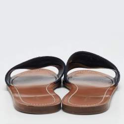 Louis Vuitton Blue Python Lock It Flat Slides Size 42