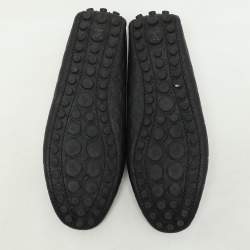 Louis Vuitton Black Monogram Empreinte Leather Gloria Loafers Size 39