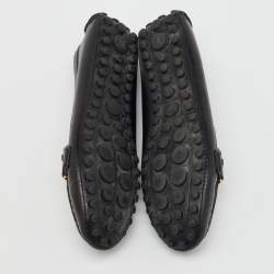 Louis Vuitton Black Leather Oxford Loafers Size 37