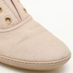Louis Vuitton Powder Pink Monogram Nubuck Leather Popincourt Sneakers Size 36.5