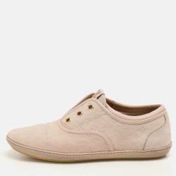 Louis Vuitton Powder Pink Monogram Nubuck Leather Popincourt Sneakers Size 36.5