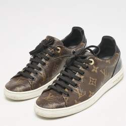 Louis Vuitton Monogram Canvas and Patent Leather Frontrow Sneakers Size 36.5