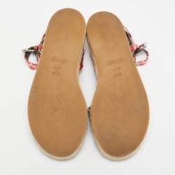 Louis Vuitton Pink Monogram Jungle Dots Hibiscus Espadrille Sandals Size 39