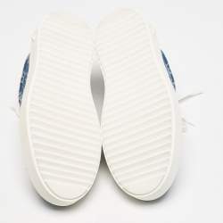 Louis Vuitton Blue Monogram Denim Time Out Sneakers Size 38.5