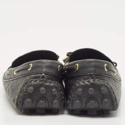Louis Vuitton Black Monogram Empreinte Leather Gloria Loafers Size 39