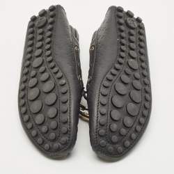 Louis Vuitton Black Monogram Empreinte Leather Gloria Loafers Size 39