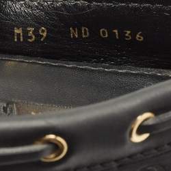 Louis Vuitton Black Monogram Empreinte Leather Gloria Loafers Size 39