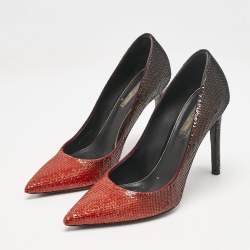Louis Vuitton Ombre Orange Sequins Liza Pumps Size 38