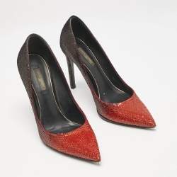 Louis Vuitton Ombre Orange Sequins Liza Pumps Size 38