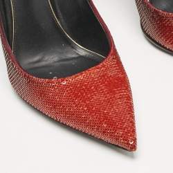 Louis Vuitton Ombre Orange Sequins Liza Pumps Size 38