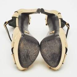 Louis Vuitton Gold Epi Leather Majestic Platform Sandals Size 38