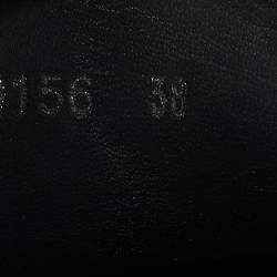 Louis Vuitton Black Monogram Suede Wedge Ankle Boots Size 38