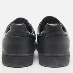 Louis Vuitton Black Patent Leather Frontrow Low Top Sneakers Size 38
