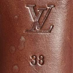 Louis Vuitton Burgundy Monogram Leather Ankle Boots Size 38