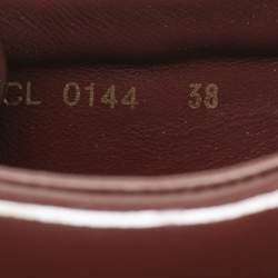 Louis Vuitton Burgundy Patent Leather Platform Sneakers Size 38