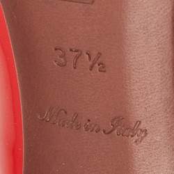 Louis Vuitton Red Patent Leather Eyeline Pointed Toe Pumps Size 37.5