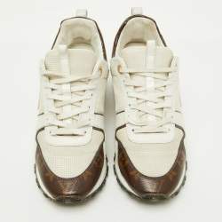 Louis Vuitton White Mesh, Leather and Monogram Canvas Run Away Sneakers Size 39