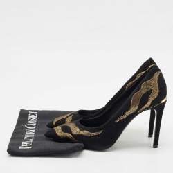 Louis Vuitton Black Suede fetish Pumps Size 37.5