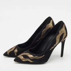 Louis Vuitton Black Suede fetish Pumps Size 37.5
