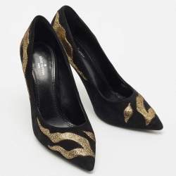 Louis Vuitton Black Suede fetish Pumps Size 37.5