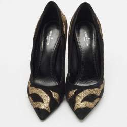 Louis Vuitton Black Suede fetish Pumps Size 37.5
