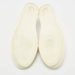 Louis Vuitton White/Pink Mesh and Leather Stellar Sneaker Mules Size 39.5