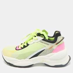 Louis Vuitton Multicolor Mesh and Rubber Run 55 Sneakers Size 38.5
