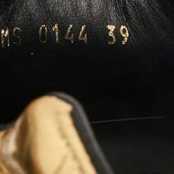 Louis Vuitton Gold/Black Monogram Suede and Leather Run Away Sneakers Size 39