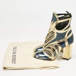Louis Vuitton Multicolor Infrarouge Glazed Leather Queen Of Hearts Booties Size 38
