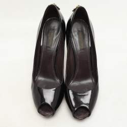 Louis Vuitton Dark Burgundy Patent Leather Oh Really! Pumps Size 39