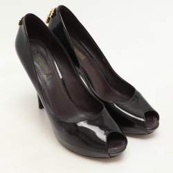 Louis Vuitton Dark Burgundy Patent Leather Oh Really! Pumps Size 39