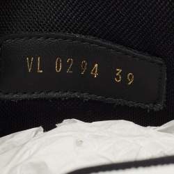 Louis Vuitton Black/White Monogram Denim and Leather LV Trainer Maxi Sneakers Size 39