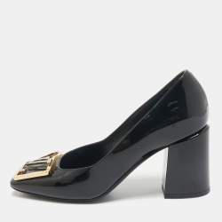 Louis Vuitton Black Patent Leather Madeleine Pumps Size 35.5