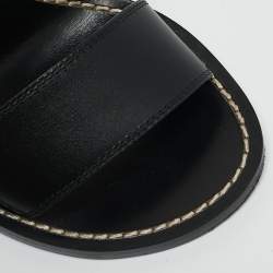 Louis Vuitton Black Monogram Canvas and Leather Passenger Heeled Sandals Size 37
