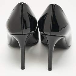 Louis Vuitton Black Patent Leather Bow Pumps Size 39
