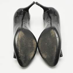 Louis Vuitton Black Patent Leather Bow Pumps Size 39