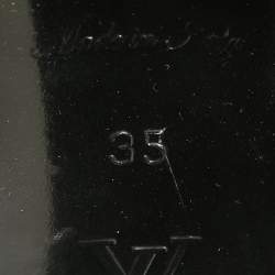 Pre Owned Louis Vuitton Black Leather Horizon Slingback Sandals Size 35