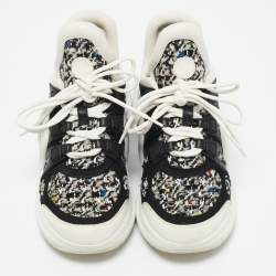 Louis Vuitton Multicolor Tweed and Leather Archlight Sneakers Size 37