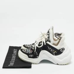 Louis Vuitton Multicolor Tweed and Leather Archlight Sneakers Size 37