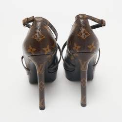 Louis Vuitton Black Monogram Canvas and Leather Temptation Pumps Size 36