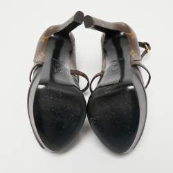 Louis Vuitton Black Monogram Canvas and Leather Temptation Pumps Size 36