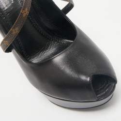Louis Vuitton Black Monogram Canvas and Leather Temptation Pumps Size 36