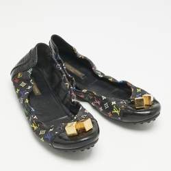 Louis Vuitton Multicolor Monogram Canvas Dice Scrunch Ballet Flats Size 36