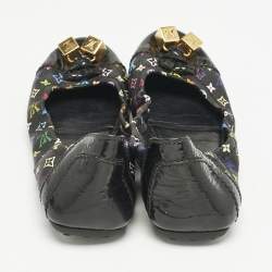 Louis Vuitton Multicolor Monogram Canvas Dice Scrunch Ballet Flats Size 36