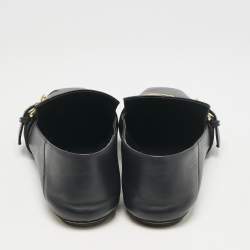 Louis Vuitton Black Leather Bahia Loafers Size 37