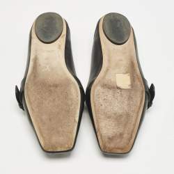 Louis Vuitton Black Leather Bahia Loafers Size 37