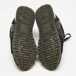 Louis Vuitton Black Suede, Mesh and Monogram Canvas Run Away Sneakers Size 36