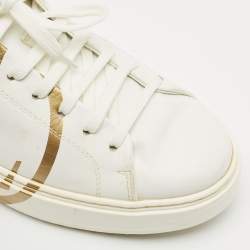 Louis Vuitton White Leather Time Out Sneakers Size 40