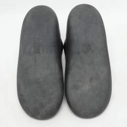 Louis Vuitton Black/Brown Monogram Rubber Sunbath Flat Slides Size 40